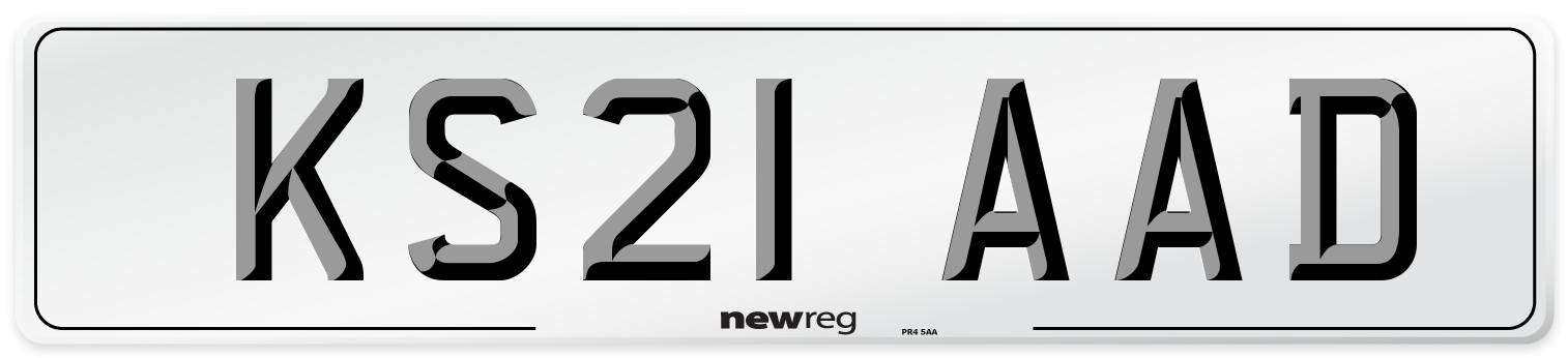 KS21 AAD Number Plate from New Reg